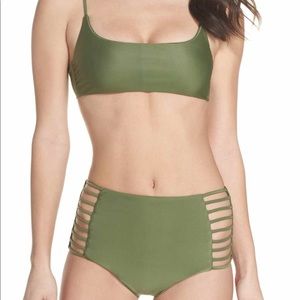 BCA high wasted bikini bottoms and bralette